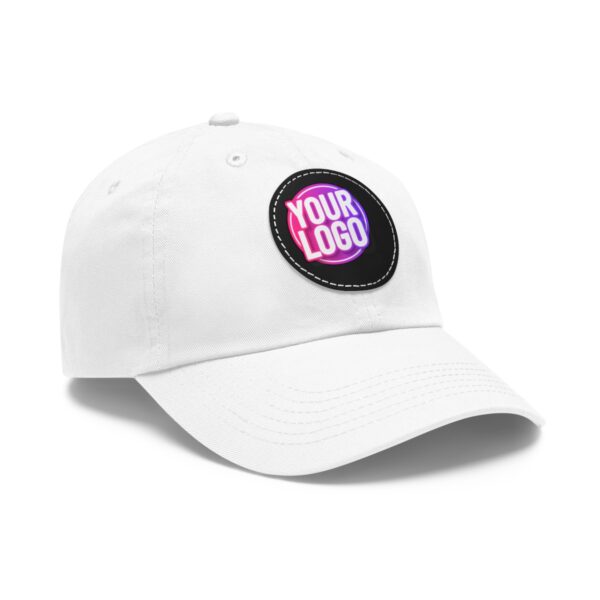 Dad Hat with Leather Patch (Round) - Image 2