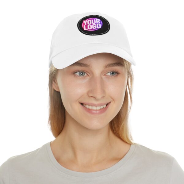 Dad Hat with Leather Patch (Round) - Image 4