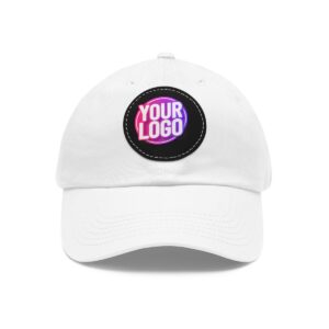 Dad Hat with Leather Patch (Round)